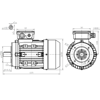 Silnik elektryczny 1,1kW 900 obr/min. 90B14